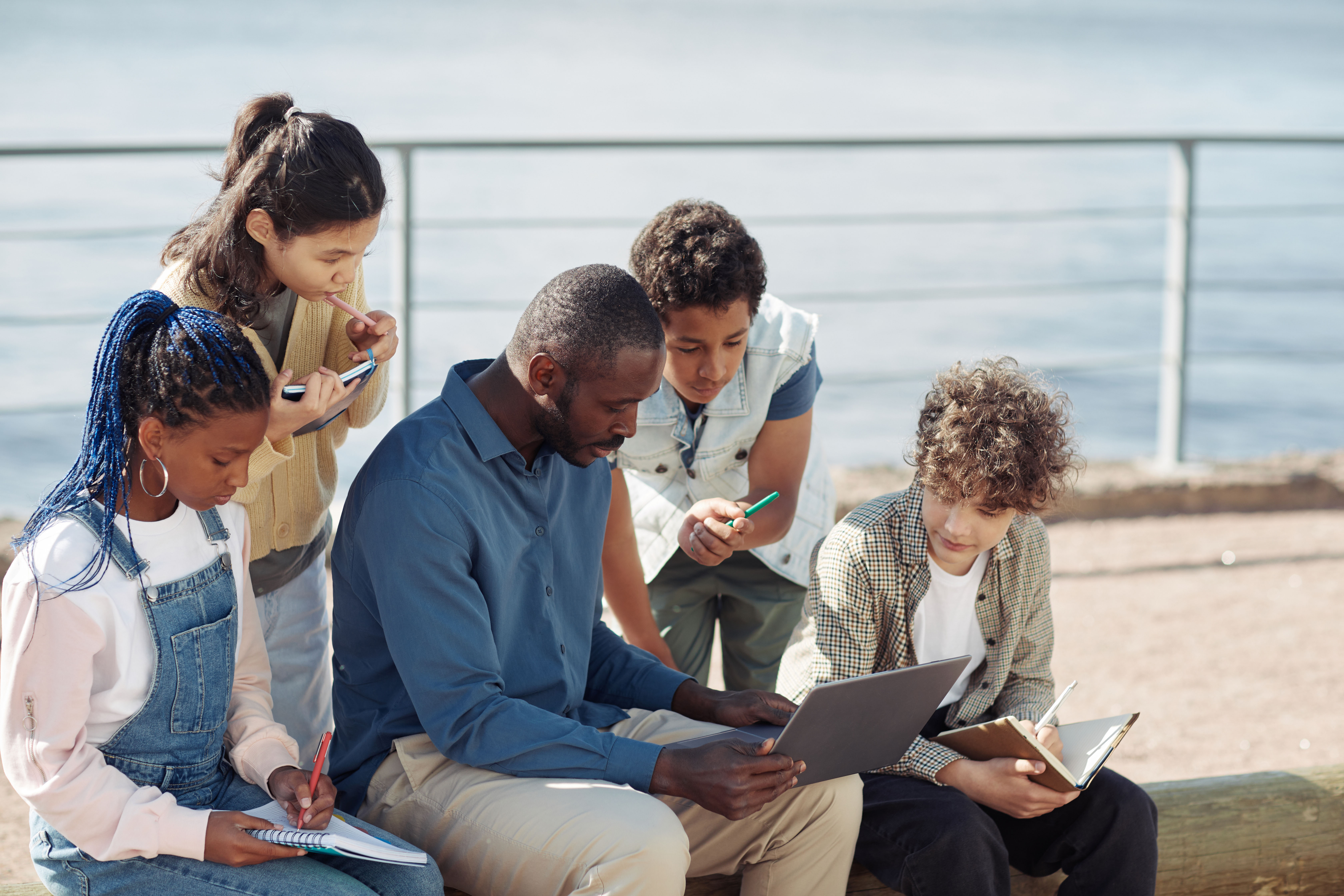 Young people in conversation