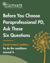 Before You Choose Paraprofessional PD, Ask These Six Questions