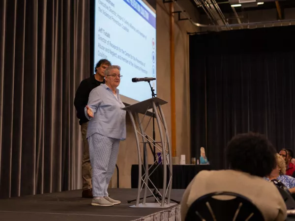 Julia Weismann at the LCVPC community breakfast